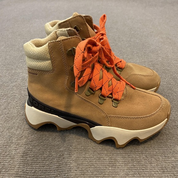 Sorel Shoes - Sorel Kinetic Impact Boots Womens 6.5 Brown Waterproof Ankle Wedge NL5040-253